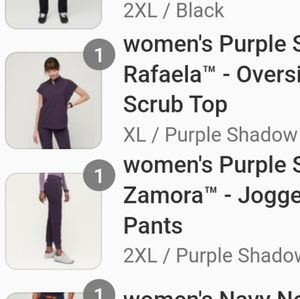 Purple shadow figs scrubs. Xl rafela xxl zamora